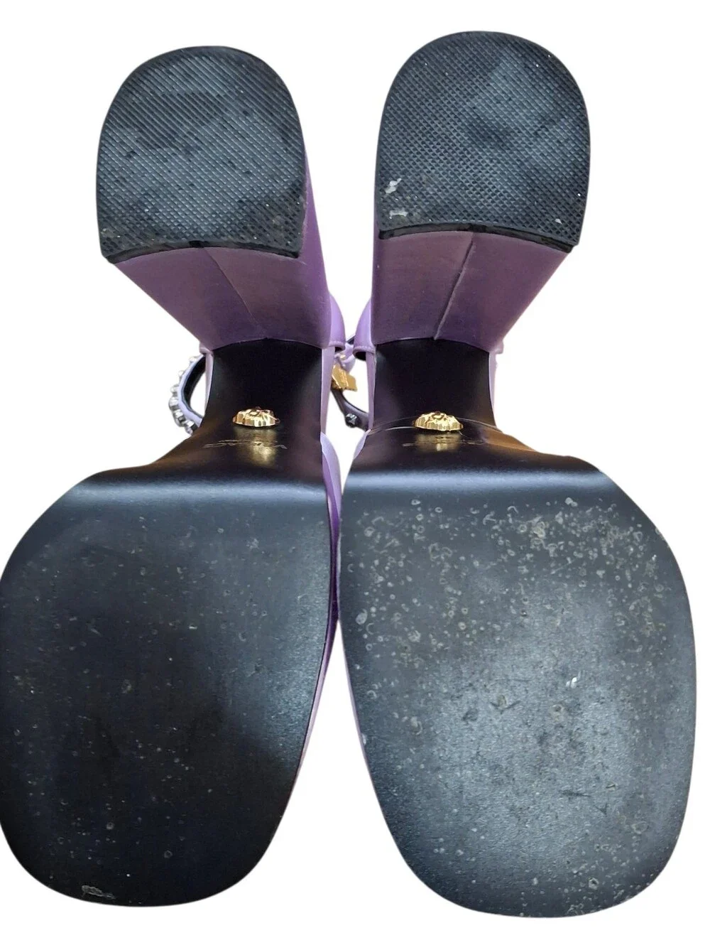 Versace Aevitas Lilac Satin Platform Pumps with Crystal-Stud Ankle Strap 36_1